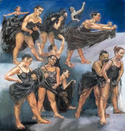 Dancing Ostriches (diptych)